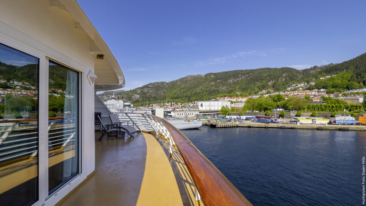 MS Trollfjord - Ausblick von der Terasse