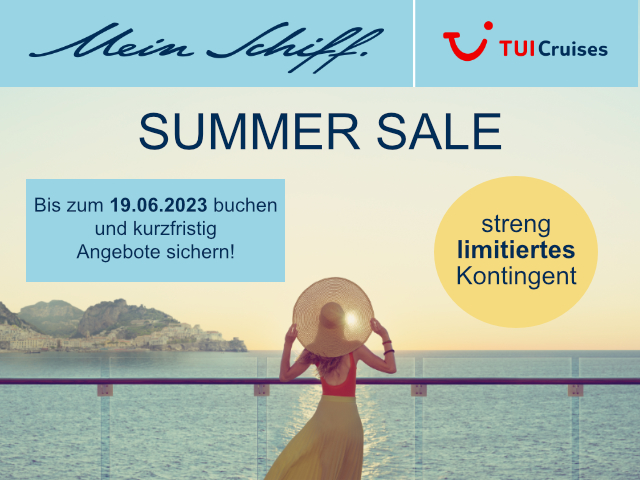 <em>Mein Schiff</em> SUMMER SALE